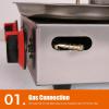 Vertical Doner Kebab Grill Machine, 360  Rotating Rotisserie Oven,Countertop Vertical Rotating Oven, Suitable For Family Gatherings And Friends Gatherings,Silver-B view 2