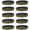 Luxshiny 10pcs Chic Graduation Wristbands Silicone Class of Bracelets Lightweight Portable Wristbands for Graduation Party Ceremonies Celebrate Commemorate Achievements view 1