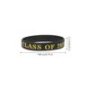 Luxshiny 10pcs Chic Graduation Wristbands Silicone Class of Bracelets Lightweight Portable Wristbands for Graduation Party Ceremonies Celebrate Commemorate Achievements view 2