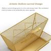 Umbrella Stand in Rectangle Quick Dry,for Home Entryway Can Store Walking Sticks Toys,with Removable Drain Tray/Gold view 4