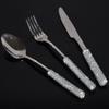 Bestbling 3 Pcs Bling Silverware Cutlery Set Rhinestone Crystal Stainless Steel Kitchenware Dinnerware Utensils, Spoon, Knife, Fork SET for Birthday Bridal Party Gift (Silver) view 1