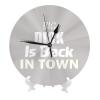 Big Dick is Back in Town Wall Clock Oil Painting Round Decor Non Ticking for Home Office School view 2