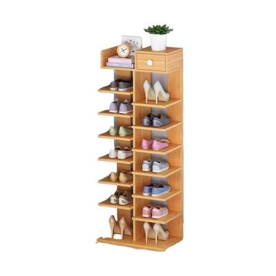 AEYSD-456 Shoe Cabinet Multi-Tier Shoe Rack Simple Household Mini Shoe Cabinet Dormitory Door Large Capacity Shelves Space-Saving Shoe Rack for entryway (Color : Brown)