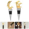 Luxshiny 1set Dolphin Wine Bottle Stopper Decorative Sealing Lid for Freshness Elegant Household Accessory for Weddings Parties and Everyday Use view 2