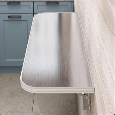 Torzk Wall Mounted Floating Folding Table with Stainless Steel Brackets, Workbench for Small Space Office Home Kitchen Bar Dining Room, Easy to Install & Clean (Size : 100 * 40CM)