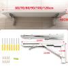 Torzk Wall Mounted Floating Folding Table with Stainless Steel Brackets, Workbench for Small Space Office Home Kitchen Bar Dining Room, Easy to Install & Clean (Size : 100 * 40CM) view 2