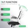 balmstar Desk Office Chair, Ergonomic Comfy Office Chairs, High Back Gaming Chair with Wheels, Home Mesh Computer Chair-350LBS Capacity, Lumbar Support, Adjustable Headrest, Flip-up Armres view 4