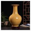 EliteBloom Jingdezhen Ceramic Antique Official Kiln Ziyu Piece Yellow Handicraft Decoration Vase (of Crackle Jade) view 1