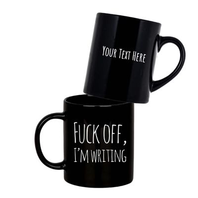 Panvola Personalized F Off Im Writing Customized Writer Gifts Sarcastic Funny Author Novelist Poet Scriptwriter Journalist Ceramic Mug 11 oz Black 11oz
