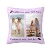 Custom Pillow Case with Picture Text, Personalized Photo Pillow Cover, Customized Throw Pillow Covers Gifts for Men Women Boys Girls 2 Photos view 1