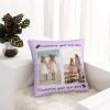 Custom Pillow Case with Picture Text, Personalized Photo Pillow Cover, Customized Throw Pillow Covers Gifts for Men Women Boys Girls 2 Photos view 2