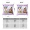 Custom Pillow Case with Picture Text, Personalized Photo Pillow Cover, Customized Throw Pillow Covers Gifts for Men Women Boys Girls 2 Photos view 3