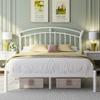 Feonase Full Size White Bed Frame, Heavy-Duty Metal Bed Frame with 13 Hardened Steel Slats, 12" Under-Bed Storage, Noise-Free, Easy Assembly view 1