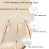 ManGotree Pants Hangers with Movable Clips, Non-Slip Velvet Skirt Hangers, Space-Saving Clothes Hangers for Pants, Skirts, Shirts, Coats, Dresses (18 Pack, White) view 4