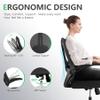 balmstar Executive Office Chair, Ergonomic Comfort Home Desk Chair, Mid Back Gaming Chair with Wheels, Adjustable Height, Lumbar Support, Flip-up Armrest with 350LBS Capacity view 4