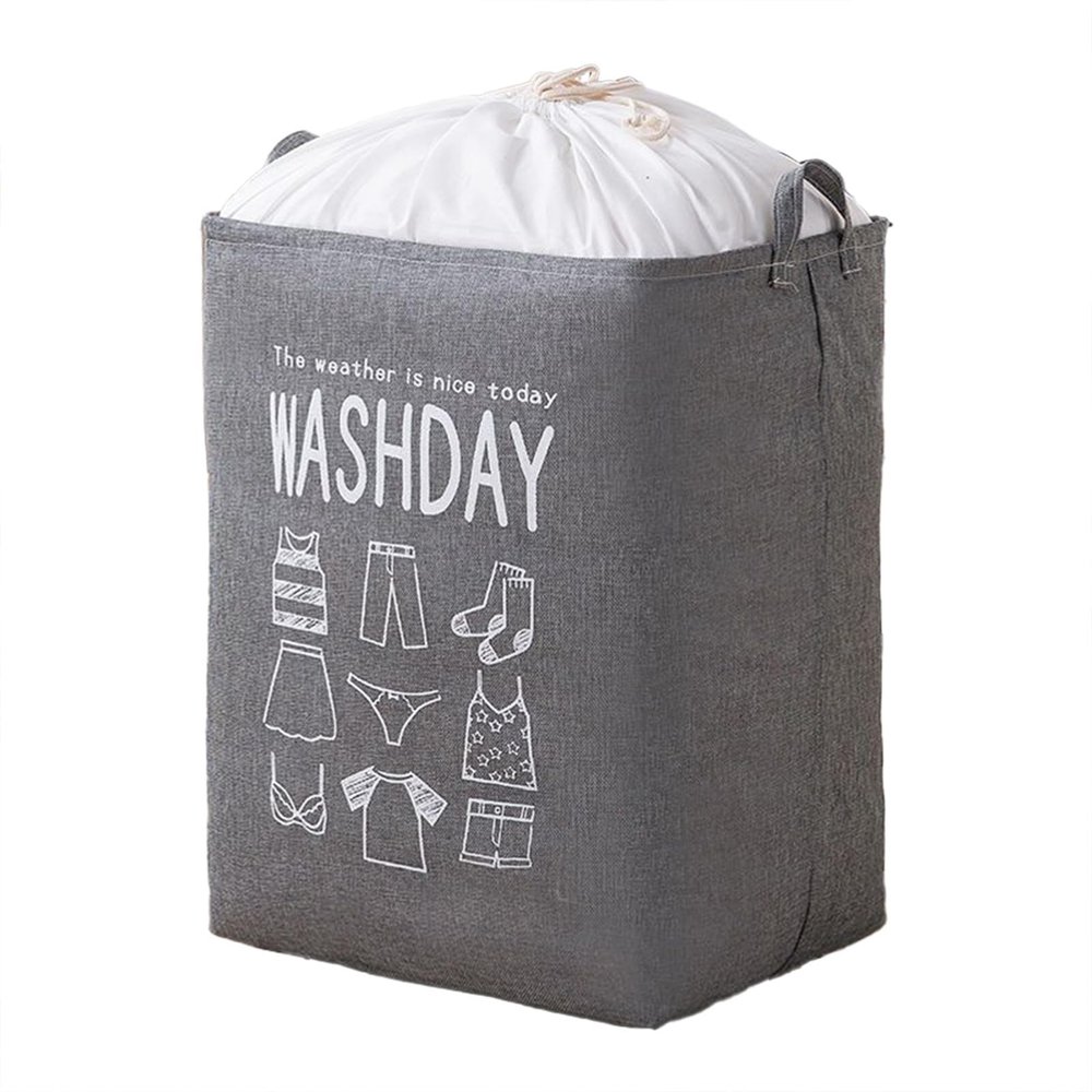 BILIKEYU Clothes Storage Basket Large Capacity Foldable Linen Storage Basket Home (Grey, A)