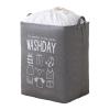 BILIKEYU Clothes Storage Basket Large Capacity Foldable Linen Storage Basket Home (Grey, A) view 1