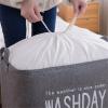 BILIKEYU Clothes Storage Basket Large Capacity Foldable Linen Storage Basket Home (Grey, A) view 2