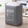 BILIKEYU Clothes Storage Basket Large Capacity Foldable Linen Storage Basket Home (Grey, A) view 4