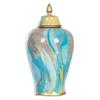 EliteBloom Ceramic Vases Hand Painted Ginger Jar with Lid for Home Decor Light Blue,Antique Temple Jar Vase Traditional Chinese Porcelain Dried Flower Vases Decoration for Livi (Blue L) view 1