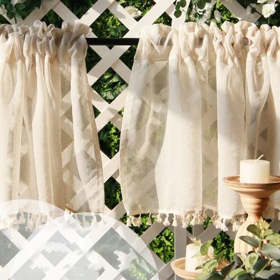 Bathroom Window Treatment for Cafe Kitchen Curtains Rustic Farmhouse Short Black Out Curtain for Small Window Bathroom Window Curtains Short Small Cafe Curtains for Living & Dining Room. ( Color : Sty
