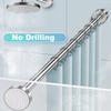 Shower Rail Curtain Poles Tension Rod, Heavy Duty Metal Shower Curtain Rod, 27-184in Spring Tension Rods, No Drilling, For Kitchen, Closet, Bathroom, Curtains, Shower ( Color : White , Size : 110-160c view 3