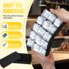 2 Pcs Ice Cube Tray, Silicone Ice Tray, 15 Ice Cube Molds with Lids, Stackable Ice Cube Molds for Chilling Drinks, Whiskeys, Cocktails (Black) view 3