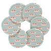 ALAZA Car Cloud 6 Pcs Drink Coasters with Holder Absorbent Round Woven Coaster Set for Home Decor Bar Tabletop Cups view 2