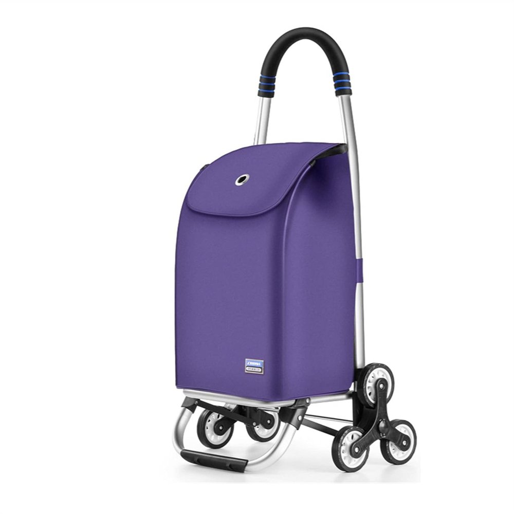 ABBNIA Spacmirrors Shopping Trolleys Folding Shopping Cart for Groceries Metal Utility Trolley with Waterproof Shop Bag Camping Travel Moving Folding Cart (2)