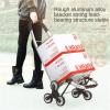 ABBNIA Spacmirrors Shopping Trolleys Folding Shopping Cart for Groceries Metal Utility Trolley with Waterproof Shop Bag Camping Travel Moving Folding Cart (2) view 4