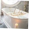 Amosfun Ergonomic Bath Bucket Holder Telescopic Bathtub Rack Storage Shelf for Tablets Smartphones Bath view 3
