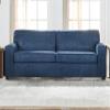 New Classic Furniture Kylo 3-Seater Polyester Fabric Sofa Couch, Blue view 1