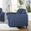 New Classic Furniture Kylo 3-Seater Polyester Fabric Sofa Couch, Blue view 3
