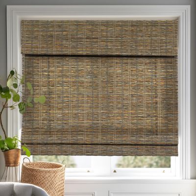 Persilux Cordless Roman Shades for Windows Linen Natural Fabric Window Blinds, Privacy Roman Blinds for Windows Shades for Home Kitchen Door, Driftwood(Privacy Liner,Block 60%-80% Light), 87"W X 80"H