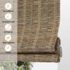 Persilux Cordless Roman Shades for Windows Linen Natural Fabric Window Blinds, Privacy Roman Blinds for Windows Shades for Home Kitchen Door, Driftwood(Privacy Liner,Block 60%-80% Light), 87"W X 80"H view 3