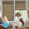 Persilux Cordless Roman Shades for Windows Linen Natural Fabric Window Blinds, Privacy Roman Blinds for Windows Shades for Home Kitchen Door, Driftwood(Privacy Liner,Block 60%-80% Light), 87"W X 80"H view 4