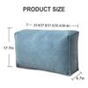 GKWW Triangular Wedge Pillow Headboard Bolster Pillow with Removable Cover Back Support Backrest Reading Pillows Waist Protection Reading Pillow Decorative Throw Pillows for Sofa,Bed,Bay Window view 2