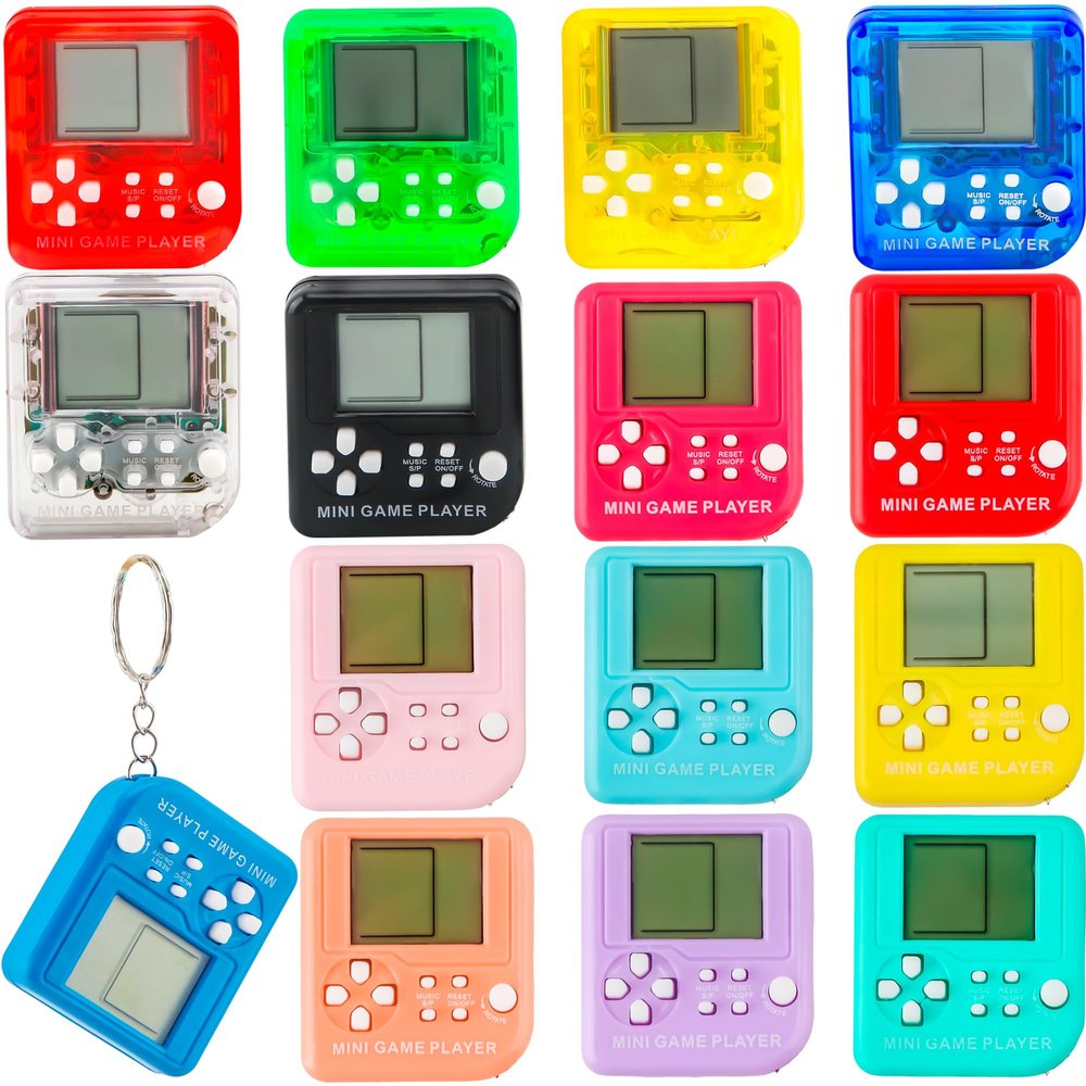 Conagel 15 Pcs Video Game Keychain Video Game Party Favors Mini Multicolors for Kids Bag Fillers (Color Style 1)