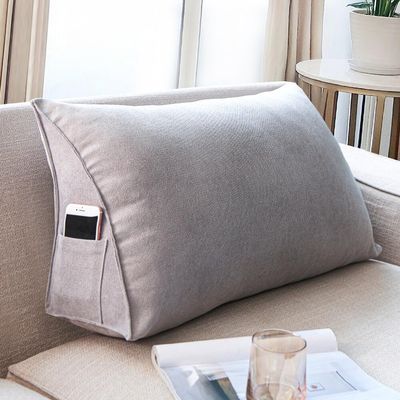 GKWW Triangular Wedge Pillow Headboard Bolster Pillow with Removable Cover Back Support Backrest Reading Pillows Waist Protection Reading Pillow Decorative Throw Pillows for Sofa,Bed,Bay Window