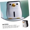 Amosfun Cute Penguin Tissue Box Cover Plastic Paper Holder Easy Wash Decorative Storage Rack for Bathroom view 4