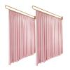 2PCS Beauty Salon Partition Curtain Wall-Mounted U Metal Track Room Divider Translucent Living Room Dining Room Curtain, Beauty Salon Clinic Shared Bedroom Living Room Dining Room ( Color : Pink , Siz view 1