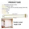 2PCS Beauty Salon Partition Curtain Wall-Mounted U Metal Track Room Divider Translucent Living Room Dining Room Curtain, Beauty Salon Clinic Shared Bedroom Living Room Dining Room ( Color : Pink , Siz view 2