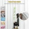 2PCS Beauty Salon Partition Curtain Wall-Mounted U Metal Track Room Divider Translucent Living Room Dining Room Curtain, Beauty Salon Clinic Shared Bedroom Living Room Dining Room ( Color : Pink , Siz view 3