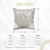 NONHAI 2PCS Faux Leather Throw Pillow Covers 18"x18" Square Pillowcases Covers White Sphere Leather Pillowcases Modern Cushions Covers for Couch Bed Living Room Farmhouse Decor view 2