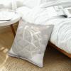 NONHAI 2PCS Faux Leather Throw Pillow Covers 18"x18" Square Pillowcases Covers White Sphere Leather Pillowcases Modern Cushions Covers for Couch Bed Living Room Farmhouse Decor view 4