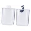 Amosfun 2pcs Acrylic Cotton Pad and Swab Storage Box Cute Cartoon Animal Design for Makeup Accessories with Easy-open Lid Elegant and Compact Organizer for Vanity and Bathroom view 1
