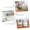 Amosfun 2pcs Acrylic Cotton Pad and Swab Storage Box Cute Cartoon Animal Design for Makeup Accessories with Easy-open Lid Elegant and Compact Organizer for Vanity and Bathroom view 2