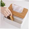 Amosfun Plastic Tissue Holder Cover Multifunctional Desktop Napkin Organizer for Stylish and Easy to Clean White view 3