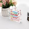 Gifts for Teacher Christmas, Teacher Gifts for Women Men, Teacher Appreciation Week Gift, Thank You Teacher End of Year Gifts from Students, Daycare Teacher Gifts Desk Decoration Acrylic Plaque view 3
