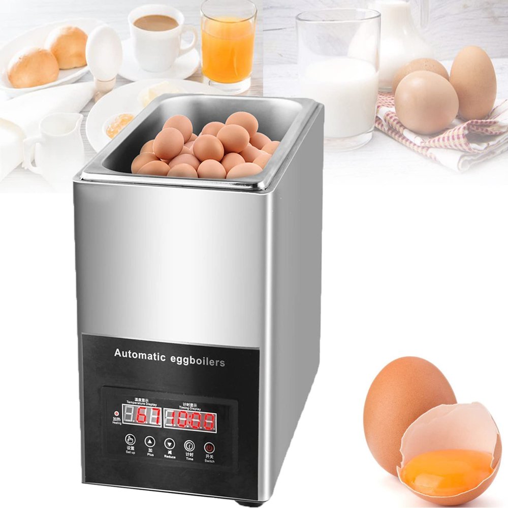 50 Pcs Capacity Egg Boiler Cooker,Commercial Egg Boiler Machine 800w Temperature Control Range 30~90  C Commercial Hot Spring Egg Cooker, Automatic Restaurant Egg Boiler Steamer